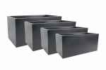 Lillepott Domoletti LT2219-3S, keraamiline/savi, 80 cm x 37 cm, &Oslash; 80 cm, must v.