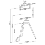Teleri seinakinnitus Nedis TVSM7060BK, 50-65", 35 kg (kahjustatud pakend)