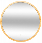 Peegel 5five LED, valgustusega, rippuv, 57 cm x 57 cm, pruun v.
