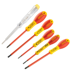 Kruvikeeraja komplekt Stanley 0-65-443, risti/lame, isoleeritud, 6 tk