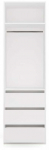 Riidekapp Openo 1W1P3S, valge v., 50 cm x 60 cm x 200 cm