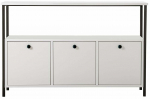 Konsoollaud Kalune Design Solace, valge v./must v., 30 cm x 120 cm x 77 cm