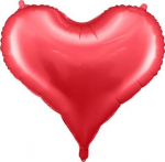 Fooliumist &otilde;hupall erikujuga PartyDeco Heart, punane v.