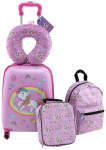 Reisikoti komplekt Marko Unicorn, roosa v., 26 l, 23 x 32 x 48 cm