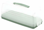 Tordi transpordikast, kaanega Curver, 35.3 cm x 14.2 cm, 15 cm, L&auml;bipaistev v./Roheline v.