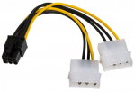 Adapter Akyga 4 pin Molex x 2, PCIe, 0.15 m