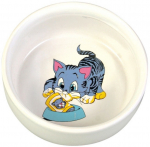 Kauss loomale Trixie, 0.3 l, valge v.