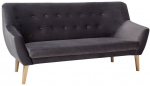Diivan Nordic 3 Velvet Bluvel 14, hall v., 180 x 75 cm x 90 cm