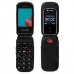 Evelatus Wave 2 nupuga &uuml;mberp&ouml;&ouml;ratav mobiiltelefon kahe SIM-kaardi ja LCD SOS-i vanemk&otilde;ne funktsiooniga must