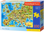 Pusle Castorland Map of Europe B-111060, 40 cm x 29 cm, 100 tk