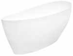 Vann, teisaldatav Besco Keya, 165 cm x 70 cm x 75 cm, ovaalne, valge v.