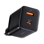 Telefoni laadija Baseus CCSUPP-E01, USB/USB-C, must v., 30 W