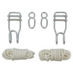 Aksessuaarid Cattara Hammock Hooks, pol&uuml;ester/metall, valge/h&otilde;be