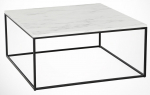 Kohvilaud Kalune Design Poly, valge v./must v./helehall v., 75 cm x 75 cm x 43 cm