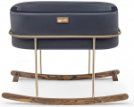 H&auml;ll beebidele &uuml;hekohaline Kalune Design Hier Cradle, kuldne/must/puidu, ilma voodipesukastita, madratsiga