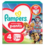 P&uuml;ksm&auml;hkmed Pampers Pants Paw Patrol, 4 suurus, 9 - 15 kg, 144 tk