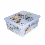 Kaanega hoiukarp Kis 256777, 18 l, l&auml;bipaistev v./(v&auml;rv/disain valitakse juhuslikult), 40 x 34 x 17 cm