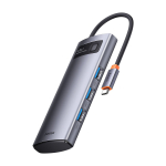 USB jaotur Baseus Metal Gleam Series HUB Type-C to 4xUSB3.0, 15 cm