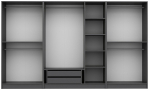 Riidekapp Kalune Design Kale 5045, antratsiit v., 52 cm x 315 cm x 210 cm
