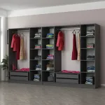 Riidekapp Kalune Design Kale 4942, antratsiit v., 52 cm x 315 cm x 190 cm