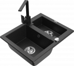 K&ouml;&ouml;givalamu Mexen Carlos 6518581500-73+670300-70, graniit, 58 cm x 47 cm x 17.7 cm, metallic black/silver+black