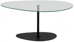 Kohvilaud Kalune Design Porto, l&auml;bipaistev v./must v., 90 cm x 60 cm x 40 cm