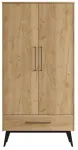Riidekapp Pinio Retro, tamm v./puidu v., 148.9 cm x 52.4 cm x 199.6 cm