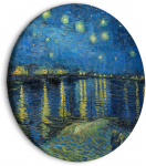 &Uuml;mmargune reproduktsioon l&otilde;uendil Artgeist Vincent Van Gogh - Starry Night Over the Rhone, 60 cm x 60 cm
