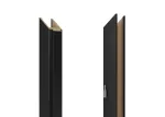 Vertikaalne ukseraam Domoletti, 209.7 cm x 14 - 18 cm x 1 cm, vasakpoolne, must v.