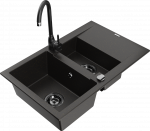 K&ouml;&ouml;givalamu koos kraaniga Mexen Gaspar Telma, graniit, 73.7 cm x 47.5 cm x 17.7 cm, metallic black / gold