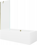Vann seinaga, sisseehitatav Mexen Cube, 180 cm x 80 cm x 39 cm, ristk&uuml;lik, kuldne/valge