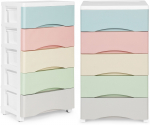 Kummut ModernHome, valge v./mitmev&auml;rviline, 75 cm x 27 cm x 39 cm