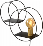 Valgusti seinale Lucide Circle 21225/01/30, E27, 1 x 40 W, must v.