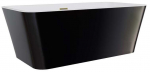Vann, teisaldatav Besco Evita Black&White, 160 cm x 80 cm x 58 cm, ristk&uuml;lik, kuldne/valge