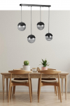 Valgusti rippuv Opviq Chandelier Kure 8711-6, must v.