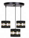 Valgusti rippuv Candellux Lighting Pandy, E27, 3 x 40 W, must v.