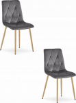 Toolide komplekt Leobert Libra, matt, puidu v./tumehall v., 54 cm x 44.5 cm x 86.5 cm, 2 tk