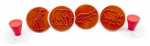 Templite komplekt, loomad Eduplay Zoo, punane v.