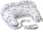 Toitmispadi Chicco Boppy Deluxe Hello Baby, valge v./must v./hall v.