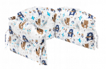 Kaitsepiire Thick Bear & Fox, sinine/pruun/valge, 160 cm x 30 cm