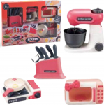 M&auml;nguk&ouml;&ouml;gi tarbed, k&ouml;&ouml;gi tehnika komplekt Lean Toys, valge v./roosa v.