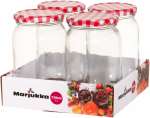 Purk Marjukka 636897, 90 mm, 0.72 l, l&auml;bipaistev v./valge v./punane v., 4 tk