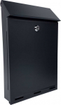 Postkast A-4, matt must v., 7 cm x 26 cm x 36 cm