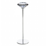 K&uuml;&uuml;nlahoidja Anika 03, kristall/metall, &Oslash; 8 cm, 26 cm, h&otilde;be v.