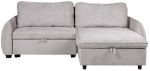 Nurgadiivan - voodi Home4you Cloud, helehall v., parem, 160 x 226 cm x 88 cm