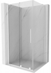 Du&scaron;ikabiin Mexen Velar L, ristk&uuml;lik, aluseta, 110 cm x 100 cm x 200 cm, l&auml;bipaistev v./valge v./karastatud