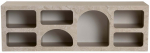 Konsoollaud Nordure Ferlis, marmor v./liivakarva pruun v./travertine v., 40 cm x 160 cm x 51 cm
