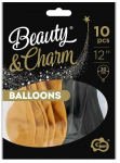 &Otilde;hupallide komplekt ovaalsed GoDan Beauty & Charm, kuldne v./must v., 10 tk