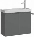 Vannitoakapp valamuga Kalune Design Ferla 60-559, matt hall v., 22 cm x 60 cm x 50 cm