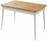 S&ouml;&ouml;gilaud pikendatav Kalune Design Kent 954, valge v./puidu v., 110 - 170 cm x 70 cm x 75 cm